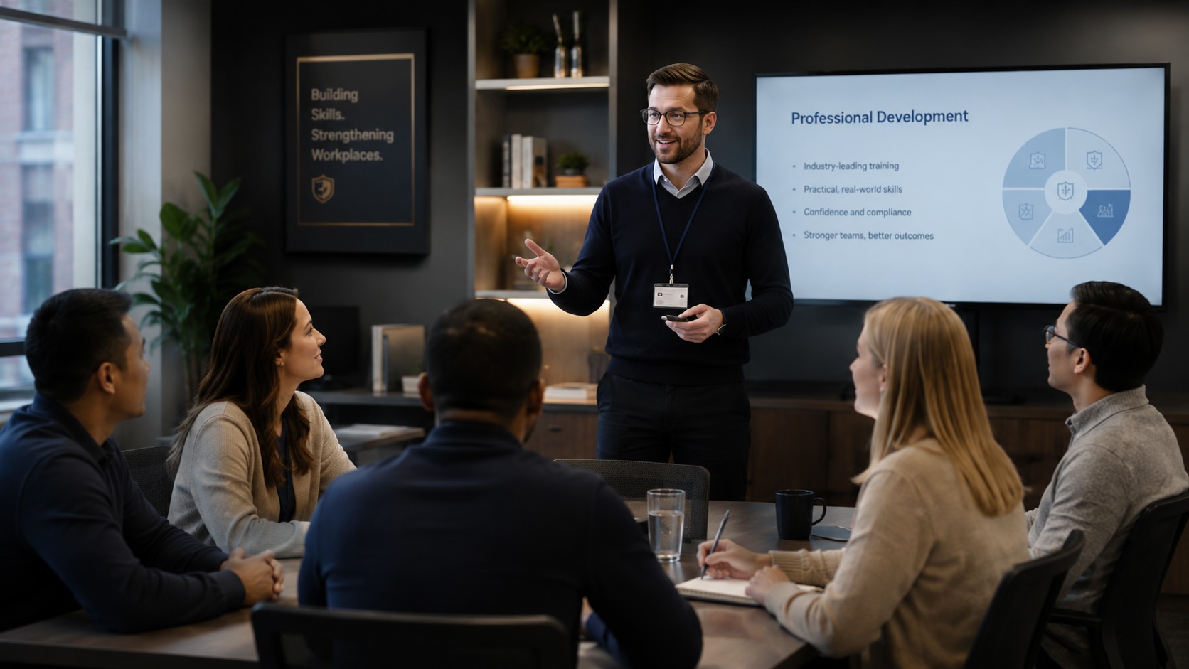 Trainer delivering a professional development session